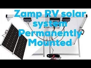 Zamp Solar panels mounted permanently on RV roof and new controller on Class C Motorhome
