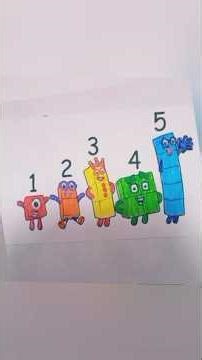 Number blocks del 1 al 5. #dibujos #números