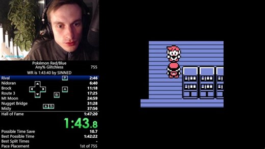 Pokemon Red/Blue Any% Glitchless Speedrun