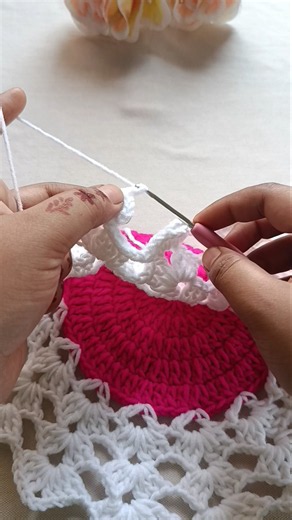 Amazing crochet round table mat tutorial💯🪡 #crochet #handmade #tutorial #foryou #shorts #viral #diy