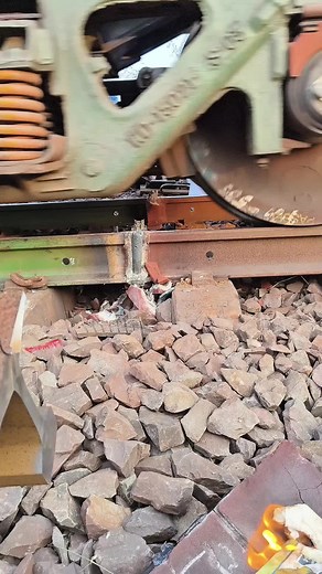 Train Crosses Hot Welded Track: Thrilling Railway Action