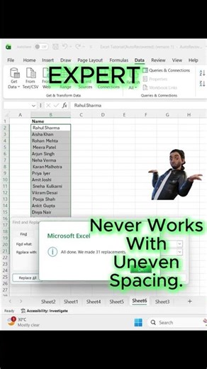 Stop Cleaning Spaces Manually in Excel ⚡ #excel #exceltips #exceltutorial