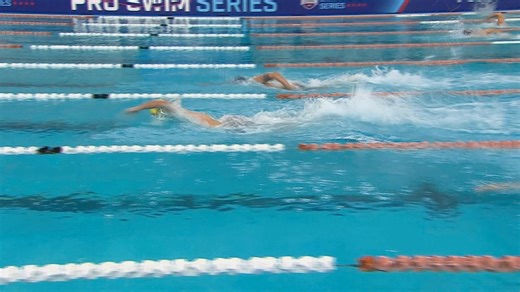 Erisman has 'super strong swim,' takes 400m free