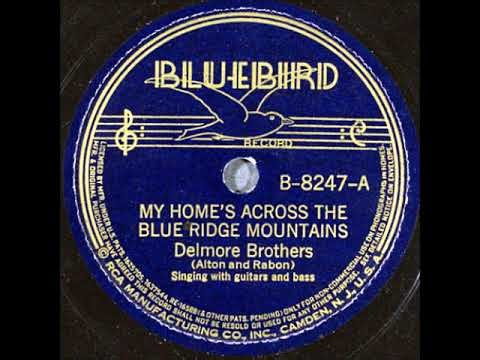 My Home's Across the Blue Ridge Mts. ~ Delmore Brothers (Alton and Rabon) w/ Guitars and Bass (1939)