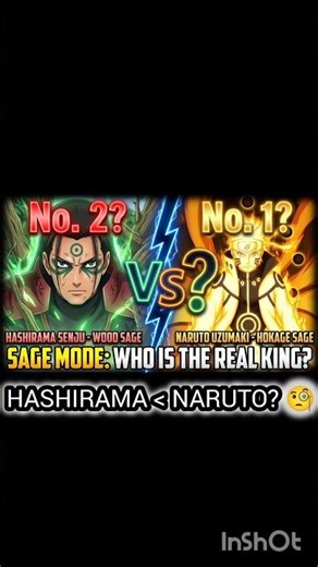 Naruto vs Hashirama: 3 Bade Saboot! ✅ #shorts #anime
