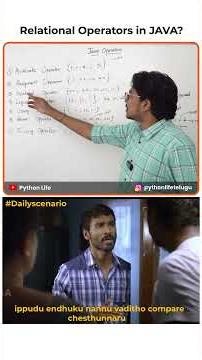 Realtive Operators | Java in Telugu