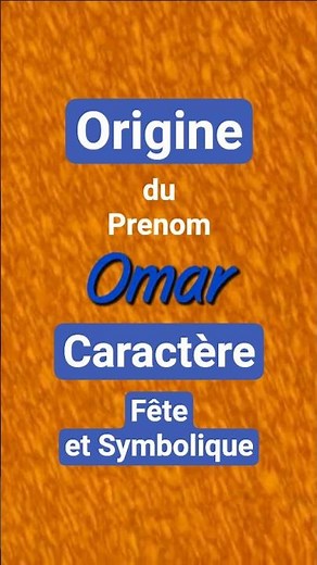 ✨ Omar : signification et origine 💖 #shorts #signification #prénom #garçon #omar #caractère #saint