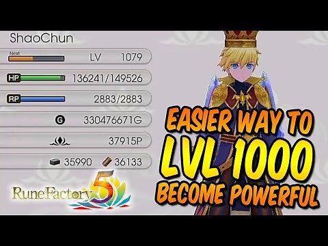 RUNE FACTORY 5: 😲😲😲 Easier Way to Level 1000 Become Powerful!!