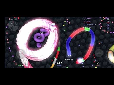 Slither.io mobile pro funny snakes TRAP Score 16000 #slitherio