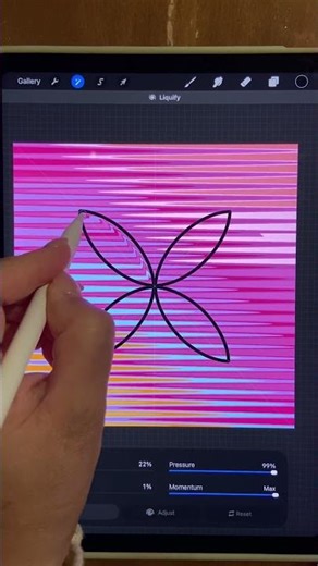 Playing with Procreate glitch tool