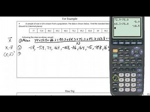 103x Statistics LHS Find Sample Standard Deviation By Hand