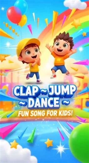 Clap Jump Dance Song for Kids 🎉 Fun Action Rhyme #shorts