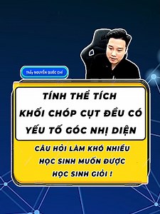 Tính Thể Tích Khối Chóp Cụt Đều có Yếu Tố Góc Nhị Diện - Toán 11 #toán11 #thaynguyenquocchi #thaychidaytoan #hoctoanthaychi #nguyenquocchi