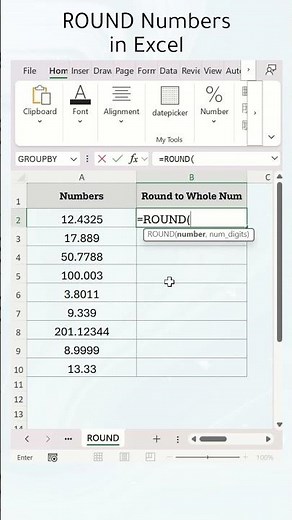 How to Round Numbers in Excel