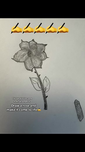 Draw a flower and let Tik Tok make it AI alive and pick a spong for you✍️ #aialive #tiktoksong #draw #drawing #Flower