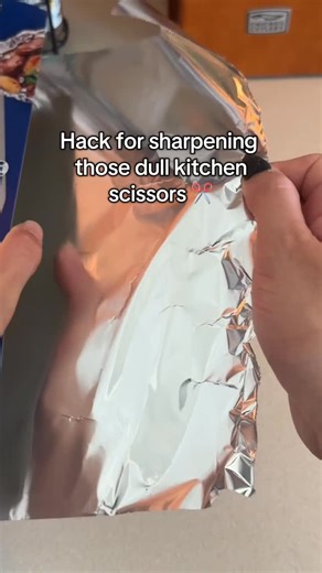 1.4K views · 12 reactions | Hack to use for those dull kitchen scissors everyone uses and doesn’t put back. This helped me out so much though! #momhacks #lifehack #homehack #diy #tips #advice | Emily Becktold | Facebook