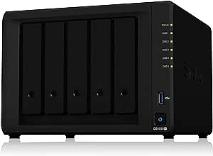 Synology 5 bay NAS DiskStation DS1019+ (Diskless), 5-bay; 8GB DDR3L