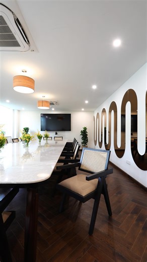 TIS Living | Built for conversations that matter. Crafting a custom conference table designed to seat 20 people comfortably — engineered for... | Instagram