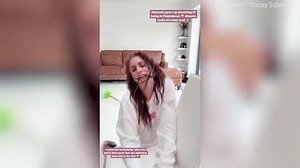 Stacey Solomon recreates flashdance scene