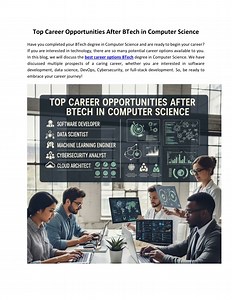 Top Career Opportunities After BTech in Computer Science - SlideServe