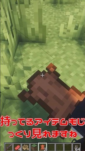 【Minecraft】一人称視点を改善？するMOD『First-person Model』【MOD紹介】#shorts #マイクラ