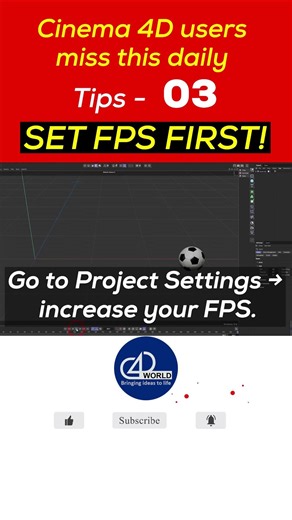 Cinema 4D FPS Mistake That Ruins Your Animation 😳 | Day 3#shorts