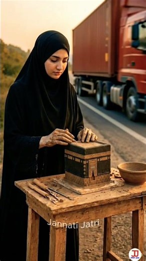 Amazing mini kaaba art।Islamic Art Design #shortsfeed #trending #shorts #aivideo #aiart #kaaba