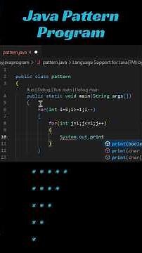 Print Downward Triangle Star Pattern in Java #icsecomputer