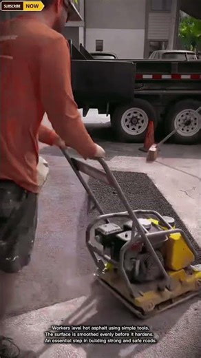 Asphalt Leveling Process Using Tools for Smooth and Durable Road Surfaces