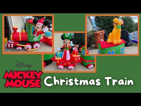 Sam's Club Disney 16' Inflatable Christmas Train Mickey Mouse Minnie Mouse Pluto Unboxing & Review