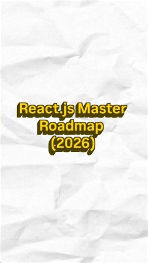 React js Master Roadmap in 2026..🚀 #react #roadmap2026 #frontend