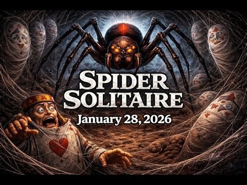 Spider Solitaire January 28, 2026 - Microsoft Solitaire Daily Challenge