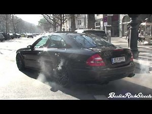 MERCEDES BENZ E55 AMG - HEATING UP THE TIRES
