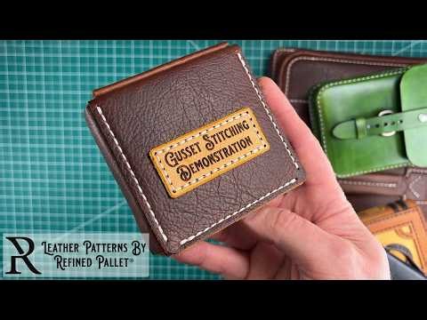 FREE PATTERN - Leather Gusset Sewing Options Reviewed by Refined Pallet®