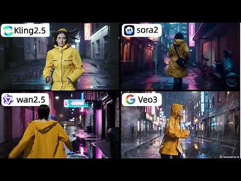 【AI文生视频实测】我用了上百个AI视频工具，我只推荐这些！这才是AI P视频的神 | Sora 2 | Veo 3 | Kling 2.5 | WAN 2.5（附AI视频剪辑教学）