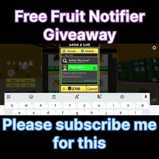 free fruit notifier giveaway #viral #like #roblox #trending