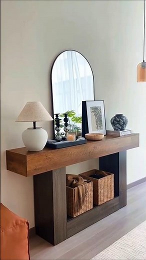 Temu Long Console Table: Best Minimalist Home Decor! #Temu #TemuFinds #HomeDecor