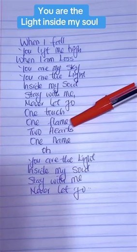 YOU ARE THE LIGHT INSIDE MY SOUL BY DEATHPATH #deathpath #handwriting #lyrics #viral #shorts #music
