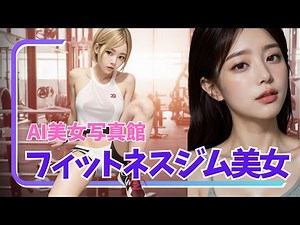 【フィットネスジムで汗を流すAI美女】#フィットネスジム #aiart #ailookbook
