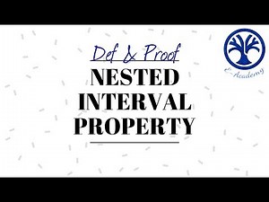nested interval property proof