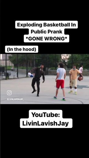 Exploding Basketball in public prank *GONE WRONG*