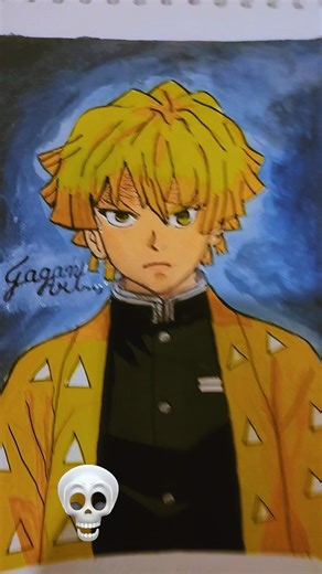draw zenitsu🤯🤯🤯 #drawingandassemblingdemonslayer