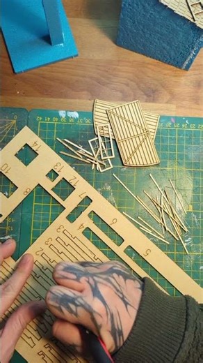 Part 1 of building a 15€ Temu scale model building#scalemodelsworld #modelbuildings #scalemodel