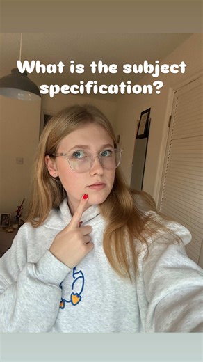 Replying to @Olivia🪷 What even is the subject specification and why is it so important #gcse #gcses #revision #exams #studytok