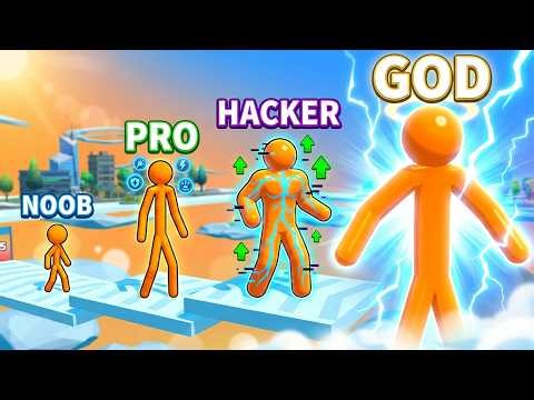 NOOB vs PRO vs HACKER vs GOD in Tall Man Run All Levels 16-20 Gameplay (Android, iOS) NEW APK UPDATE