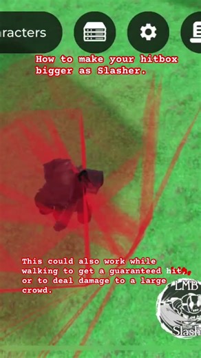 #roblox #forsakenroblox How to make your hitbox bigger with Slasher.