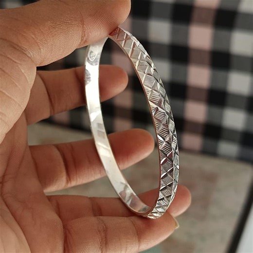 Sterling Silver Kada Bracelet for Men - Solid Silver Unisex Cuff Bangle - Etsy Canada
