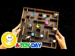 DIY Pac-Man 🟡 Hunting Planets Game for kids | How to learn planets order GAME | DIY Cardboard Game
