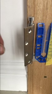 Climadoor setting the 5mm hinge gap .