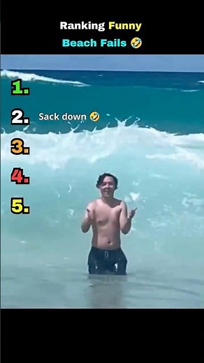Ranking funniest beach fails #shorts #funny #fails